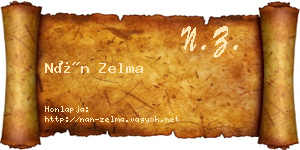 Nán Zelma névjegykártya